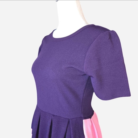 LuLaRoe Purple & Pink Dress with Pockets – Size Small - Picture 3 of 6